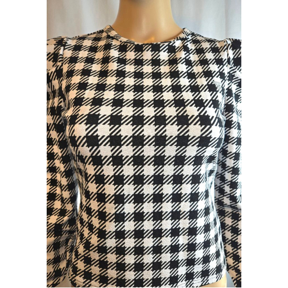 Guess | Checked Black and White | Top | Size X SMALL - Picture 4 of 8